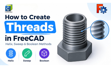 How to Create Threads in FreeCAD: Helix, Sweep & Boolean Methods